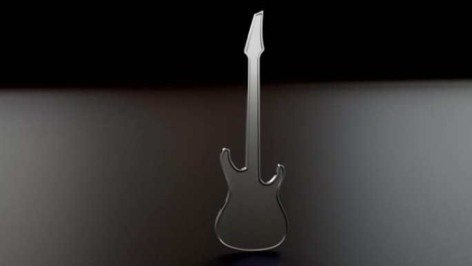 金属吉他的3D动画