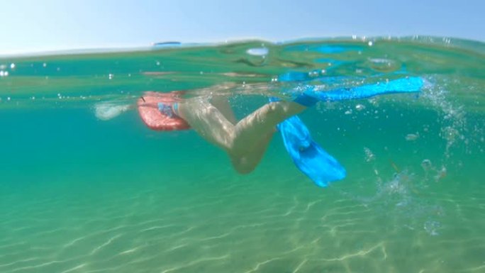 海洋中的塑料。打扫海洋的孩子。环境问题