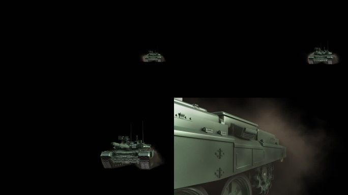 t90坦克驶过扬起灰尘