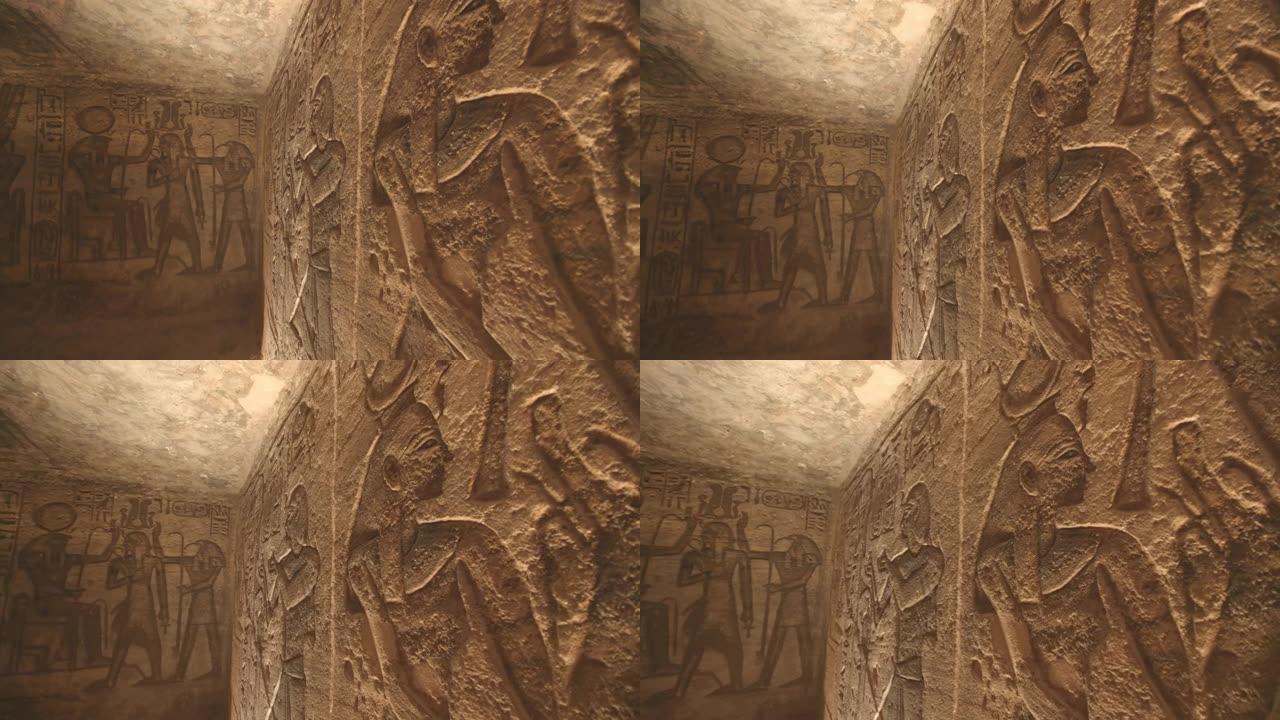 象形文字，阿布辛贝神庙，阿斯旺，埃及