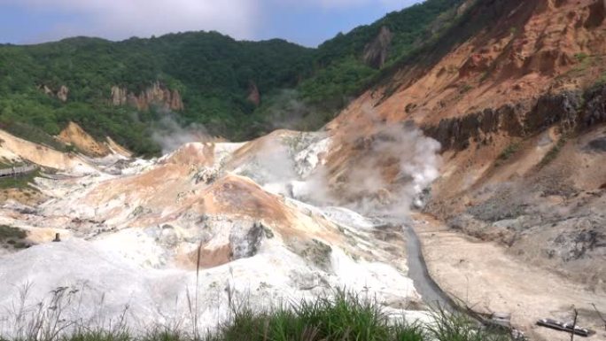 日本北海道地狱谷或地狱谷的温泉股票视频