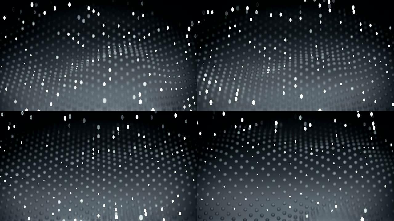粒子的浮动网格无缝循环3D渲染动画