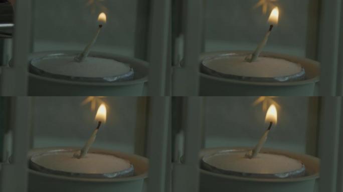 蜡烛被点燃的极端慢动作