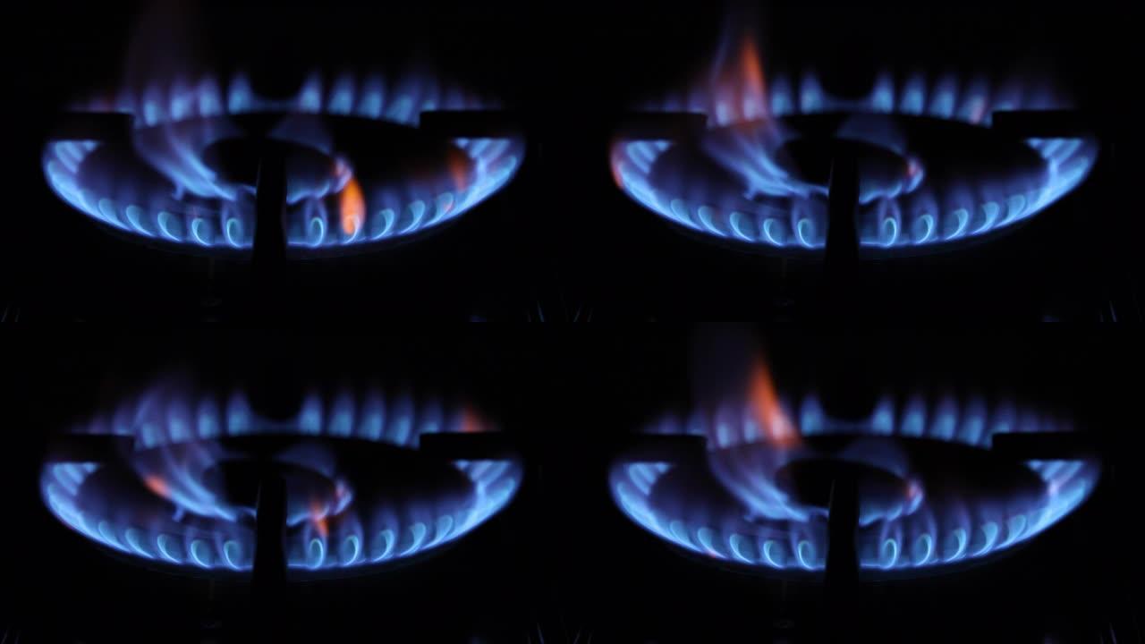 页岩气炉为蓝火