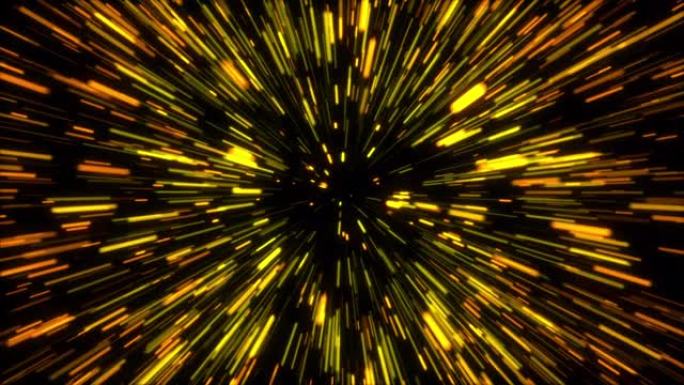 3d渲染超级跳进另一个星系。光速，运动中的霓虹灯发光光线。计算机生成的抽象现代宇宙背景