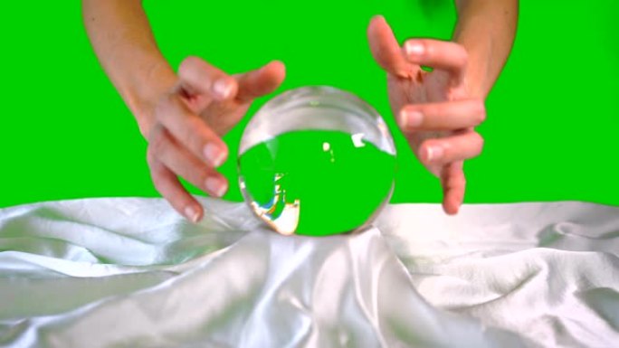 预言魔法水晶球绿屏背景