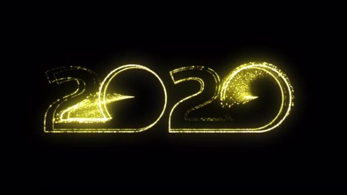 新年快乐2020金字招牌