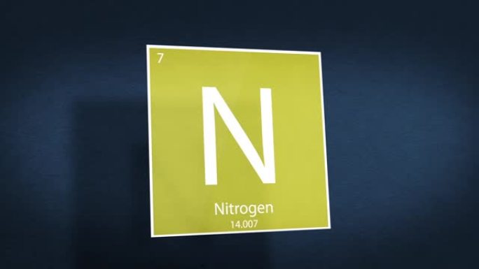 元素周期表电影动画系列-元素氮在太空中盘旋