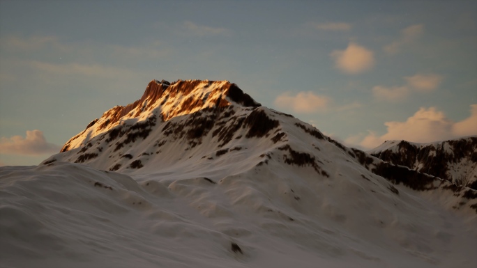 雪山大山雄伟高山雪山延时航拍雪山