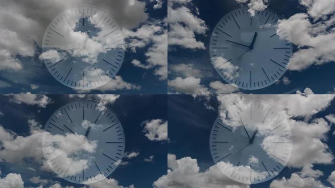 时间流逝在蓝天上的概念时间流逝镜头