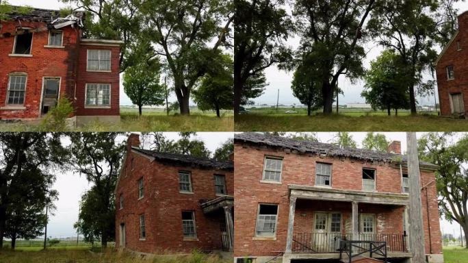 底特律附近的历史悠久的韦恩堡，这些建筑被废弃和年久失修