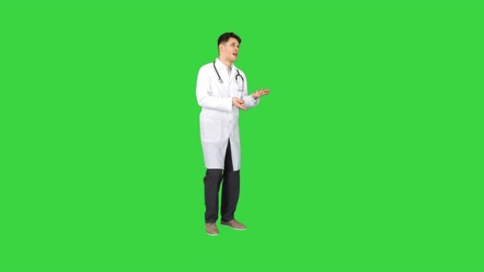 舞蹈医生在绿色屏幕上有一些新想法，色度键