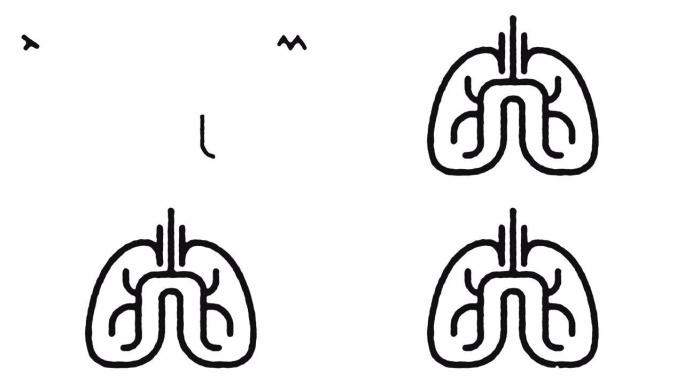 肺癌图标动画素材 & 阿尔法频道