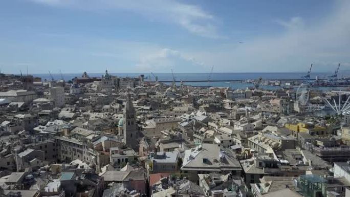 热那亚无人机的空中视频拍摄