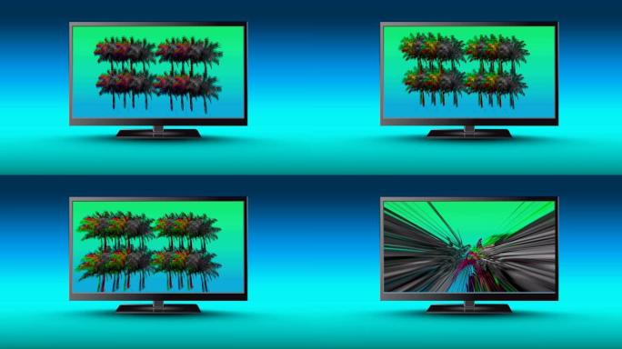 液晶显示屏4k中的棕榈树