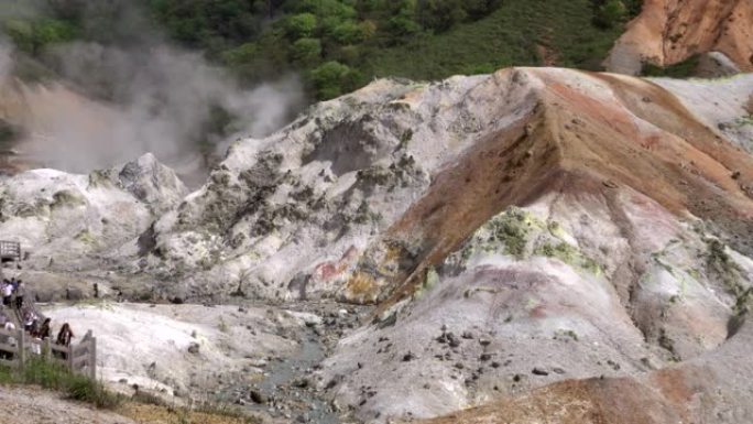 日本北海道地狱谷或地狱谷的温泉股票视频