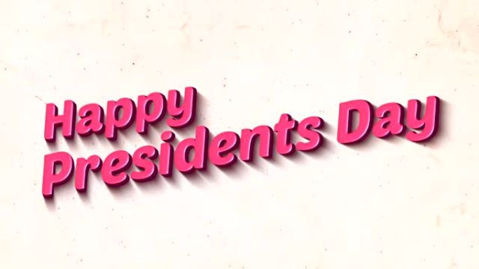 3D文字版总统日快乐
