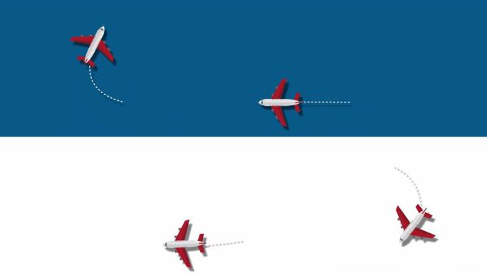 客机通过框架飞行