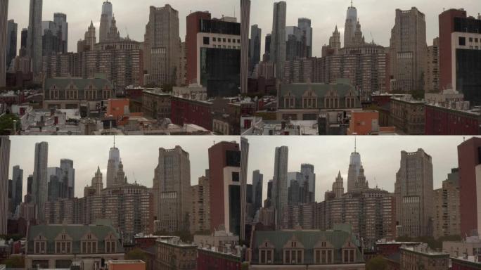 天线: 唐人街，曼哈顿日落时分，美丽的4k