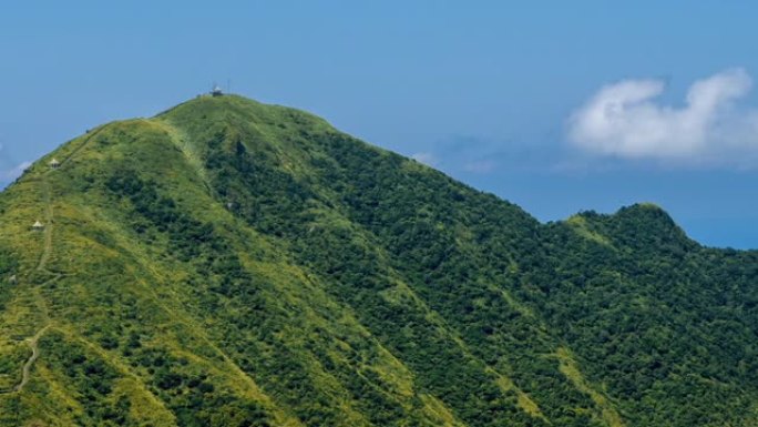 新台北基隆山的时间变迁。风景的超延时