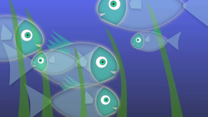 海底的动画鱼