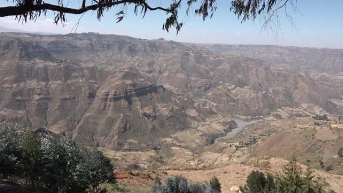 埃塞俄比亚北部的全景山景。