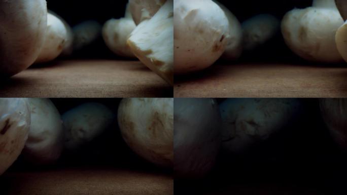 4k极端特写蘑菇微距拍摄