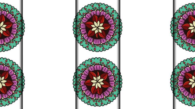 民族曼陀罗框架波西米亚风格图案