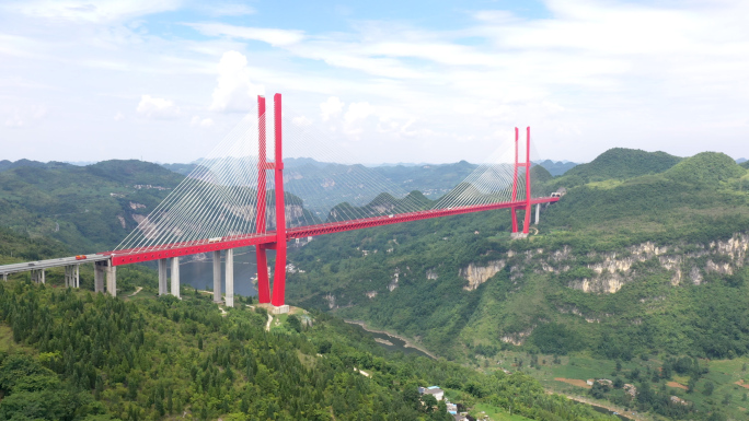 贵州鸭池河大桥特大桥航拍4k视频