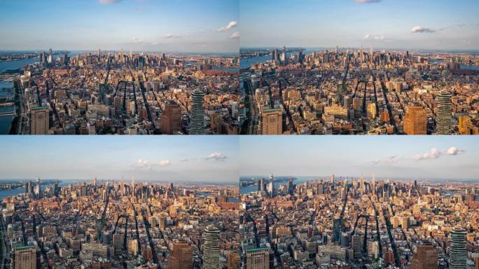 美国纽约市曼哈顿天际线的T/L WS HA ZI视图