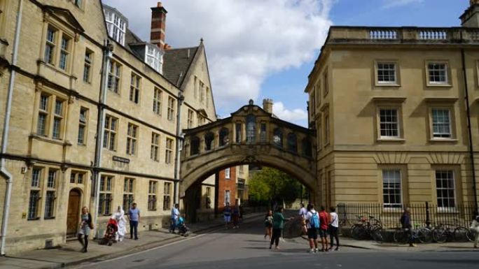 timelapse Oxford City与英国叹息桥