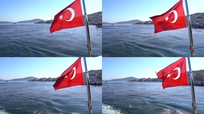 渡轮上的土耳其国旗