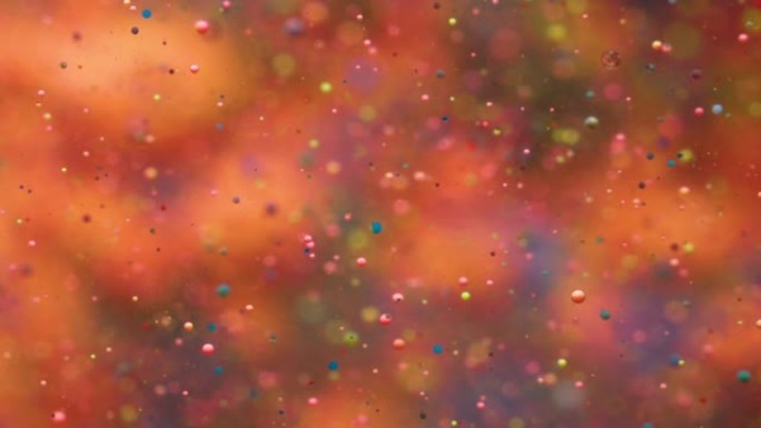 彩色气泡油美丽油漆多色宇宙移动。太空星系行星。星云太空恒星行星。银河系。红色表面宇宙在移动。明亮的节