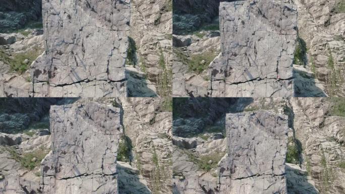 挪威Preikestolen (讲坛岩石) 的鸟瞰图