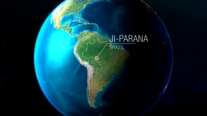 巴西-吉-巴拉那-从太空到地球的缩放
