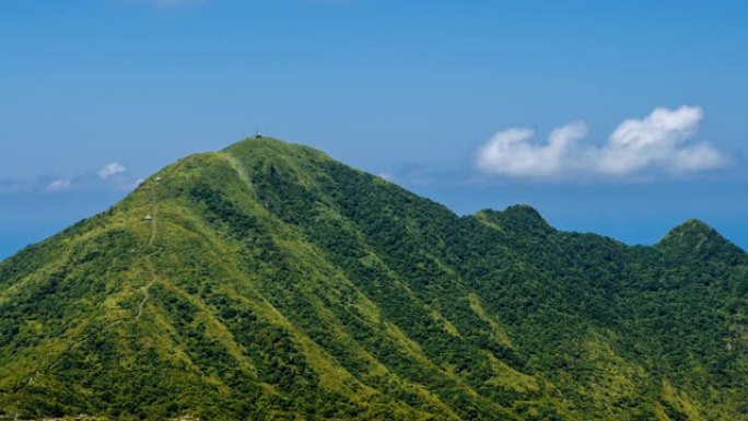 4K，新北市蓝天的基隆山美丽的时光倒流