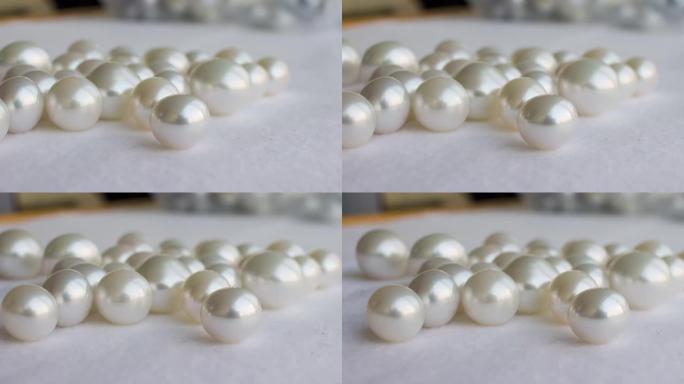 白色南海珍珠。白色珠宝首饰