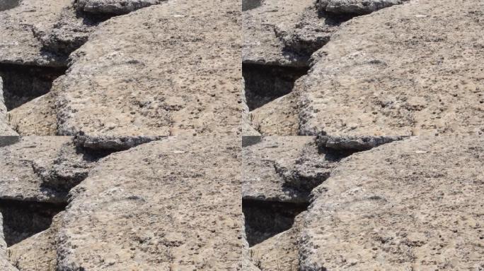 西班牙Torcal de Antequera的化石菊石足迹