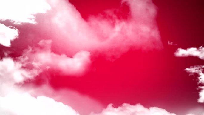 粉红色的闪电和云