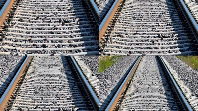仔细观察火车轨道