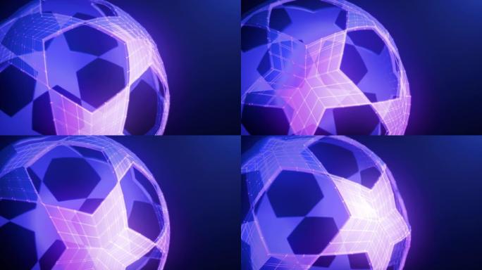 足球紫色球明星循环旋转