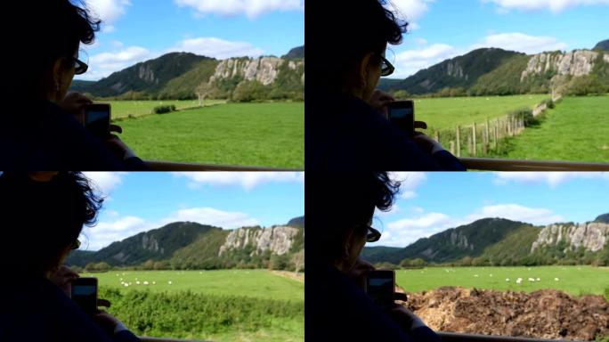 火车乘客拍摄风景图片