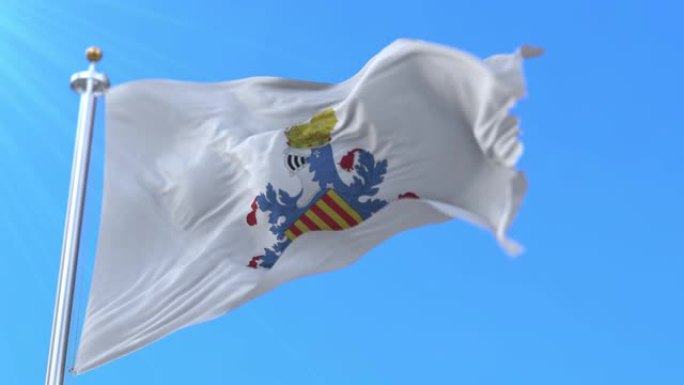 西班牙巴伦西亚自治区的西班牙巴伦西亚省旗帜-Loop