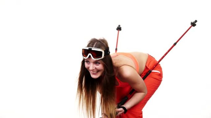 女滑雪者为赛季做准备