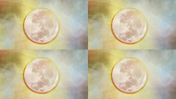 抽象的月亮和太阳。创意乐趣-以艺术自由的方式表达。