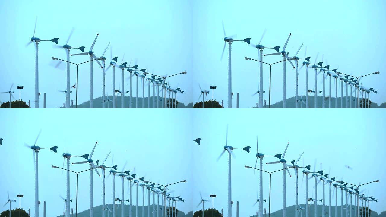 风力涡轮机将能量从风能转化为对自然友好的电力
