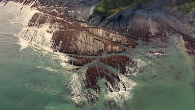 巴斯克地区萨科内塔海滩-祖马亚的祖马亚flysch地质地层