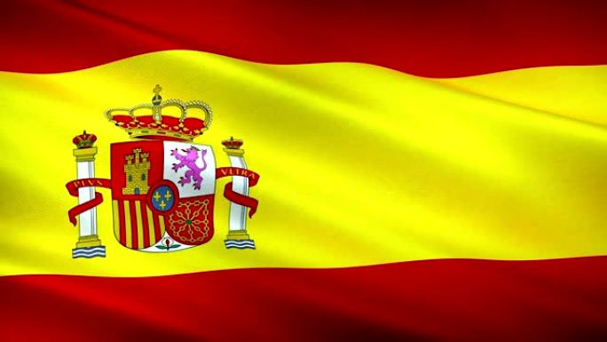 高细节西班牙国旗无缝循环