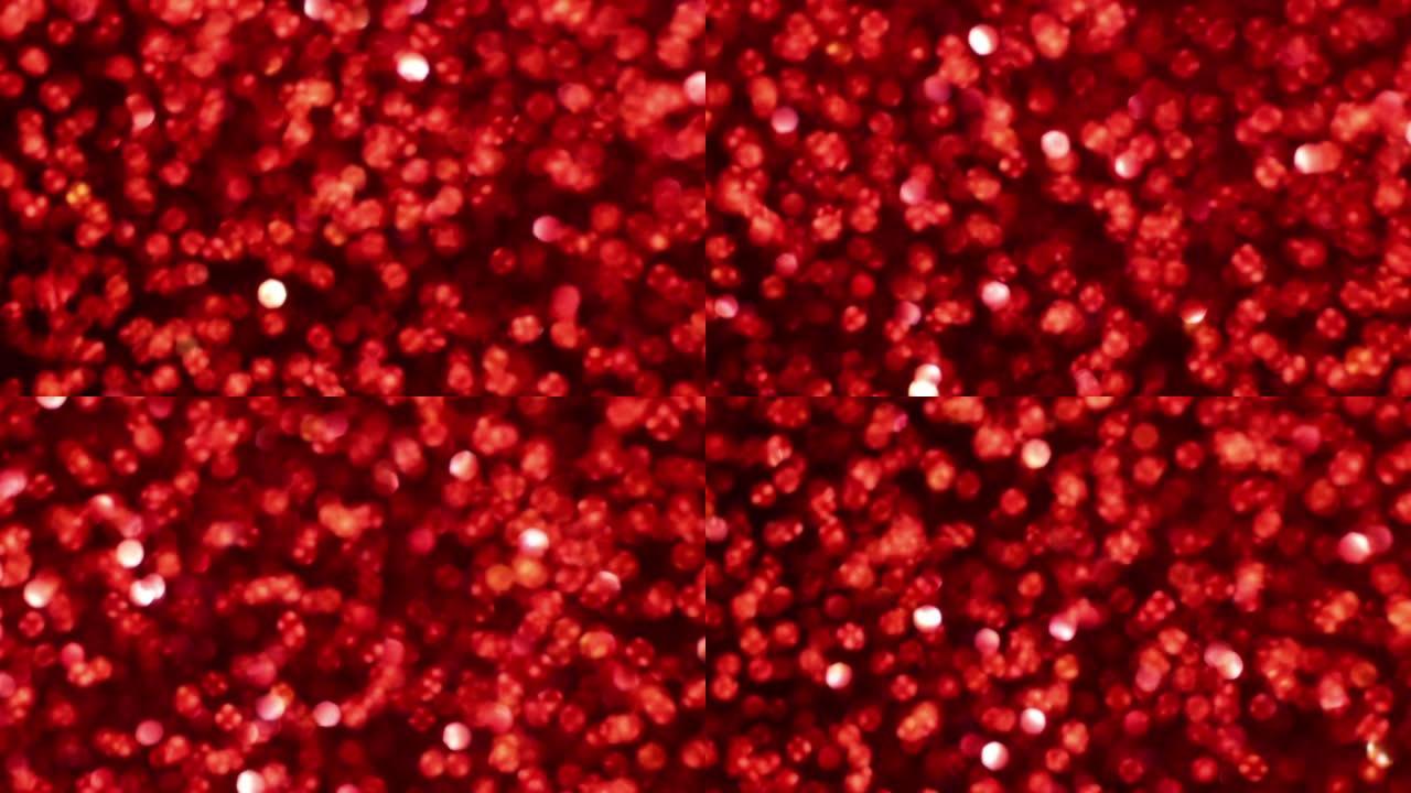 红色圣诞快乐神奇的bokeh灯背景。魅力情人节快乐壁纸