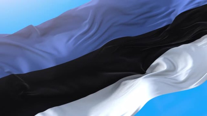 爱沙尼亚国旗挥舞着4K。现实爱沙尼亚背景3840x2160像素。